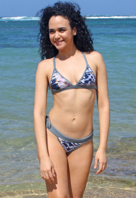 Blanca Surf Bottom | Grey Zebra