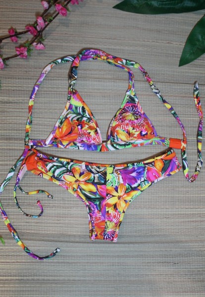 Del Sol Surf Bottom | Orange Flower