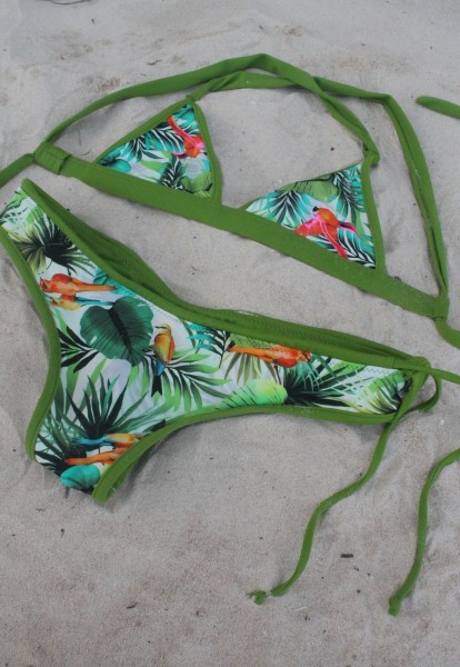 Del Sol Surf Bottom | Green Bird